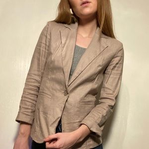 💫SOLD💫Level 99 Loretta Taupe Linen Stretch Blaze